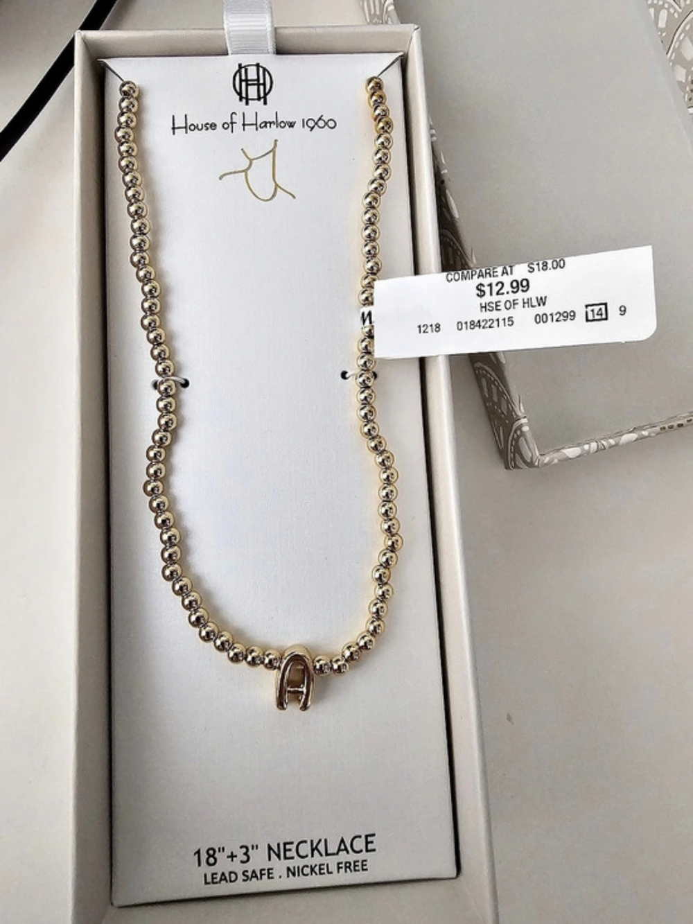 House of Harlow 1960 Gold-Tone 18" + 3" Necklace NWT